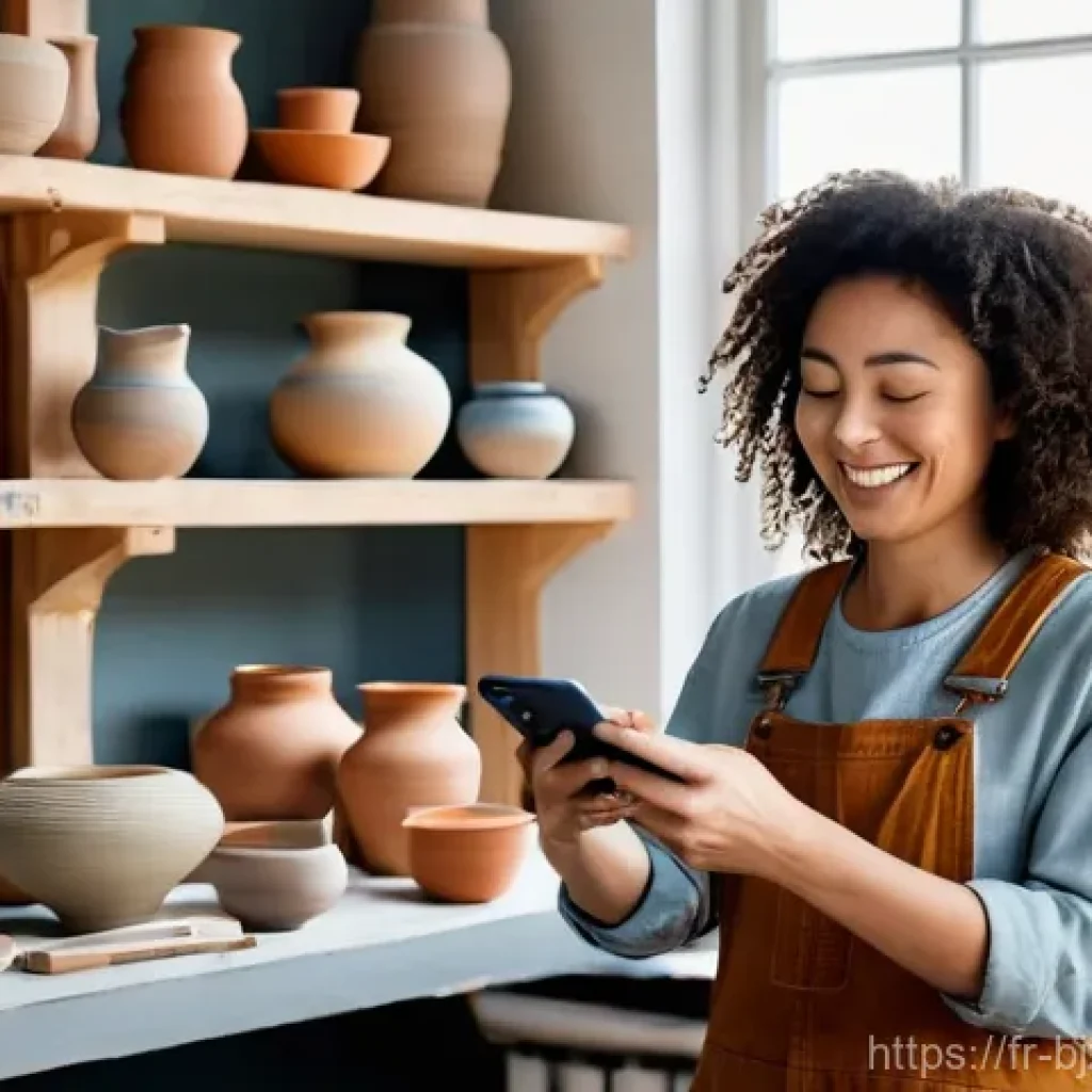 로우코스트 비즈니스 모델을 위한 효과적인 마케팅 기법 - **Prompt 1: Social Media Storytelling for a Local Artisan**
    "A young, energetic female ceramicis...